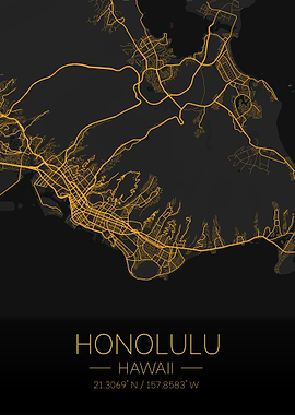 Honolulu Hawaii Citymap