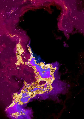 100 Starry Nebula in Space