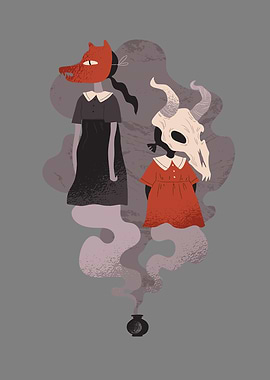 Creepy Halloween Girls