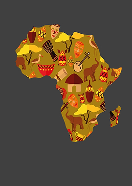 Africa Map Pattern
