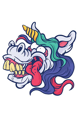 Unicorn silly face