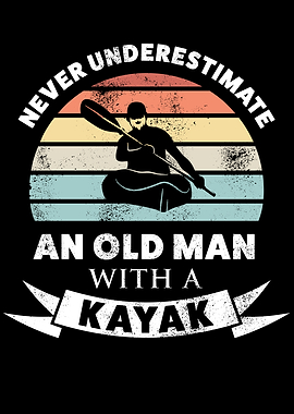 Old man with a Kayak Gift