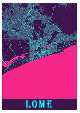 Lome Neon City Map