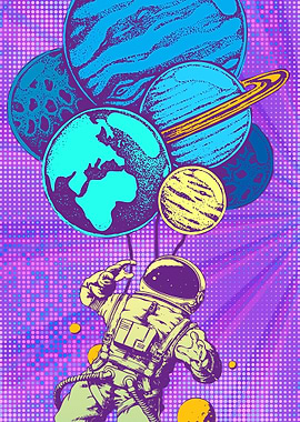Astronaut Space Pop Retro