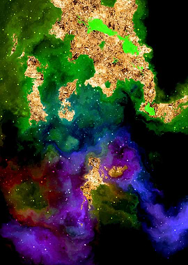 100 Starry Nebula in Space