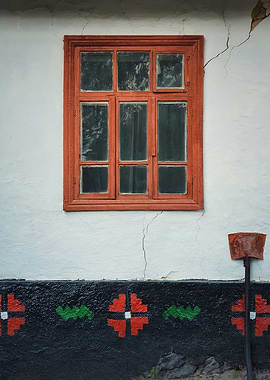 aged wooden window