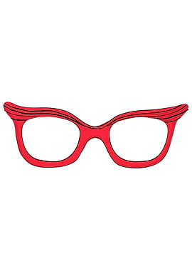 Red Cateye Glasses