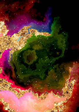 100 Starry Nebula in Space