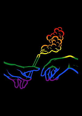 LGBT Smoking Stoner Hands