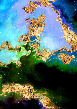 100 Starry Nebula in Space