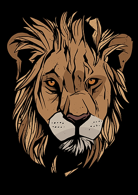 Lion head grunge