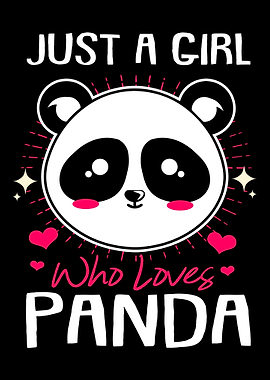 Panda Girl Love Cute Bear