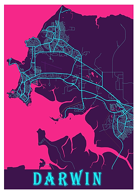 Darwin Neon City Map