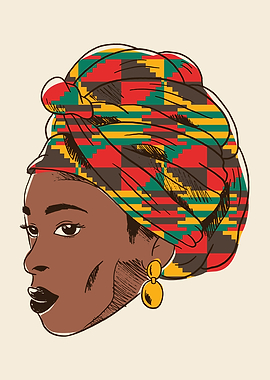 Black Woman with Head tie