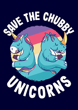 Save Chubby Unicorns Funny