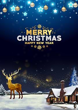 Merry Christmas with Deer