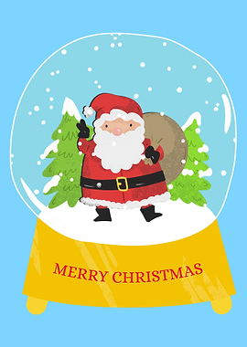 Santa Claus crystal ball