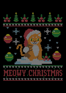 Cats Meowy Christmas Ugly