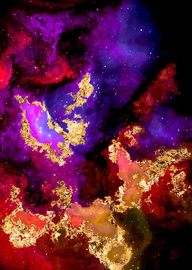 100 Starry Nebula in Space