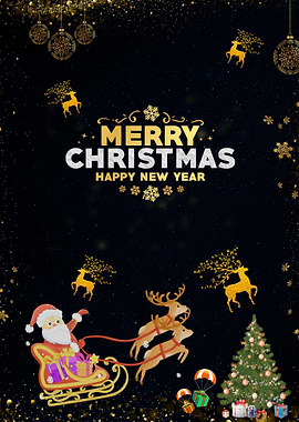 Merry Christmas Santa Deer