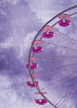 Pink Ferris Wheel on Purpl