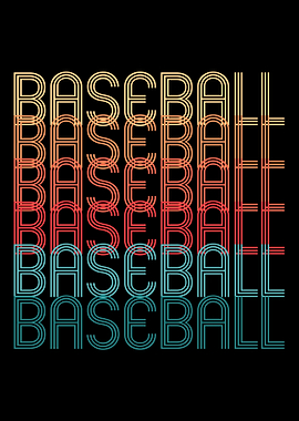 Baseball Text Retro