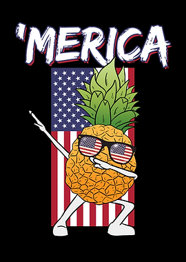 Merica Dabbing Pineapple