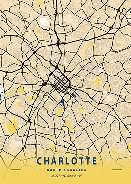 Charlotte Yellow City Map