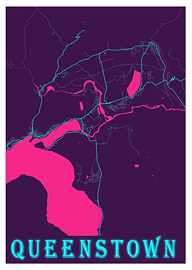 Queenstown Neon City Map