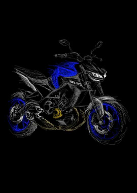 Yamaha MT 09 Scribble Art