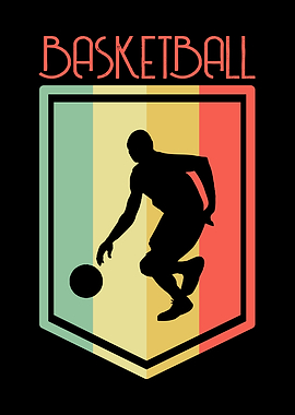 Basketball man retro