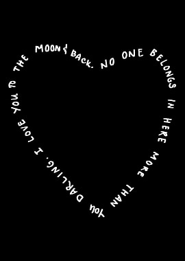 Love heart Moon Happy Love