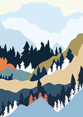 flat beautifull mountain