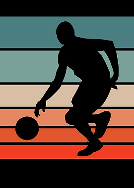 Basketball man retro