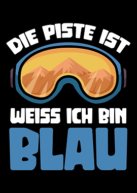 Ski Die Piste ist weiss