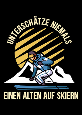 Ski Skiing Skier Grandpa