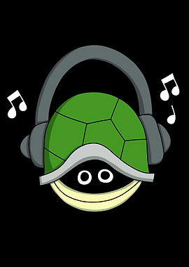 Turtle in Shell Headphones