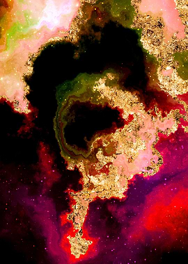 100 Starry Nebula in Space