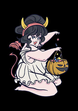 Pin Up Halloween Girl