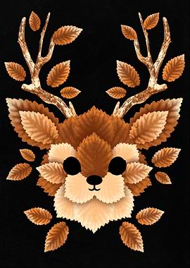 Deer of leaves