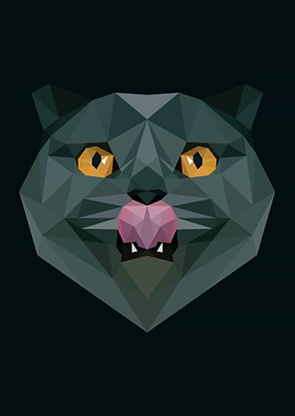 Black Cat in Lowpoly