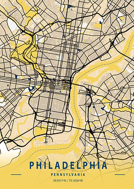 Philadelphia Yellow Map