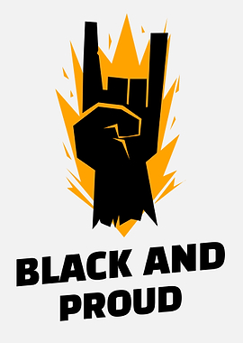 Black and proud hand