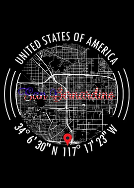 San Bernardino USA Map