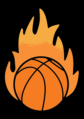 Basketball on fire