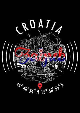 Zagreb CROATIA Map
