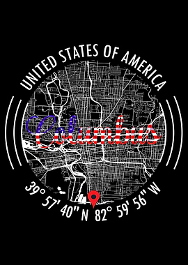 Columbus USA Map