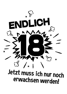 endlich erwachsen Geschenk