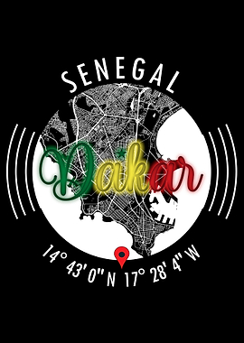Dakar SENEGAL Map