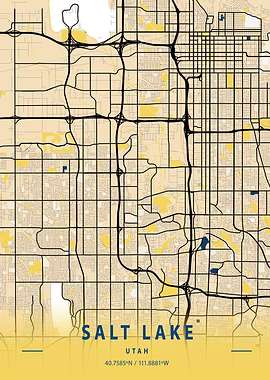 Salt Lake Yellow City Map